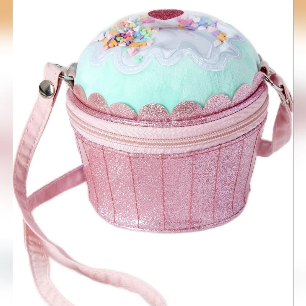 Claire's Girl Cup Cake Mint and Pink with Floral Applique🔥5$ If You Get Bunddle